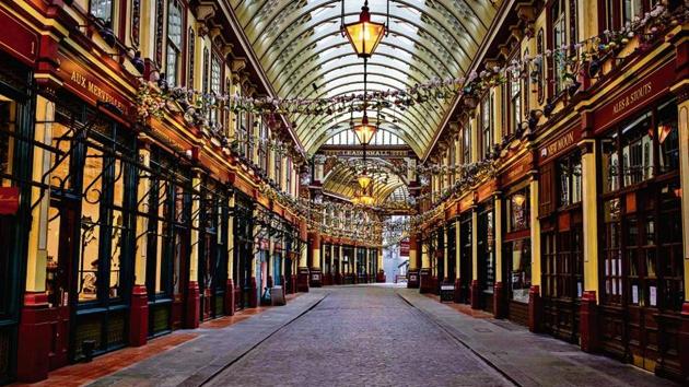 An empty street in Leadenhall Market in the City of London, UK, as the Lockdown 2 began in England on Thursday. (Photo: Bloomberg) An empty street in Leadenhall Market in the City of London, UK, as the Lockdown 2 began in England on Thursday. (Photo: Bloomberg)