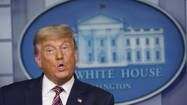 President Donald Trump erupted in a tirade of unsubstantiated claims that he has been cheated out of winning the US election as vote counting across battleground states early November 6 showed Joe Biden steadily closing in on victory. “If you count the legal votes, I easily win,” he claimed in an extraordinary appearance at the White House. “They’re trying to rig an election. And we can’t let that happen.” (Chris Kleponis / Polaris / Bloomberg) President Donald Trump erupted in a tirade of unsubstantiated claims that he has been cheated out of winning the US election as vote counting across battleground states early November 6 showed Joe Biden steadily closing in on victory. “If you count the legal votes, I easily win,” he claimed in an extraordinary appearance at the White House. “They’re trying to rig an election. And we can’t let that happen.” (Chris Kleponis / Polaris / Bloomberg)