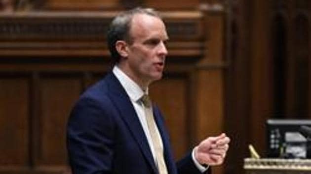 Britain's Foreign Secretary Dominic Raab. (via REUTERS) Britain's Foreign Secretary Dominic Raab. (via REUTERS)