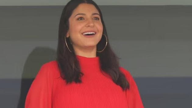 Anushka Sharma cheers Virat Kohli during RCB vs SRH eliminator during IPL 2020. Anushka Sharma cheers Virat Kohli during RCB vs SRH eliminator during IPL 2020.