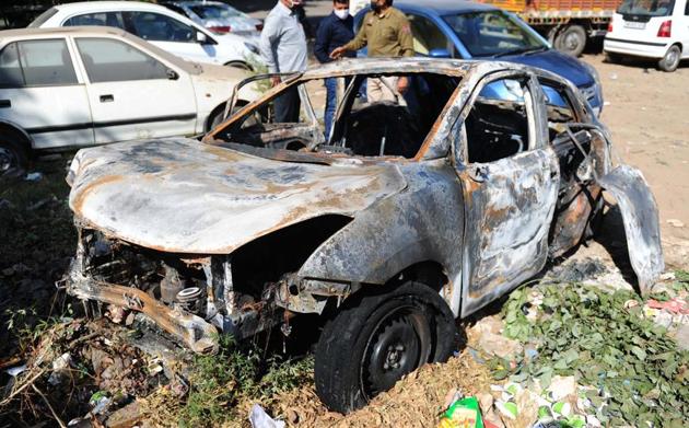 Gurdaspur teen killed as car catches fire after collision with sedan in ...