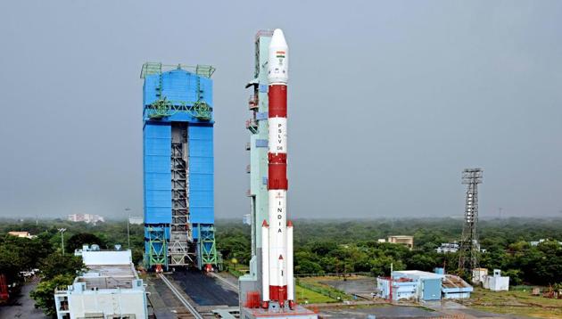 In this photo provided by Isro, India's Polar Satellite Launch Vehicle (PSLV) C-49 which lofted off EOS-01 as primary satellite and nine other international commercial satellites onboard from Satish Dhawan Space Centre (SDSC), in Sriharikota, Wednesday, Nov. 4, 2020 (PTI Photo)(PTI)