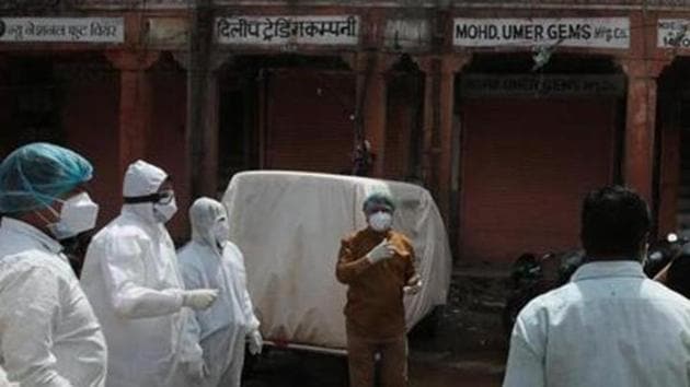 “According to the experts, masks are better than vaccines as the effect of the vaccine will not be more than 60 per cent, but by wearing masks regularly, the chances of infection can be brought down by 90 per cent,” said Dr Sharma.(Himanshu Vyas/HT file photo. Representative image)
