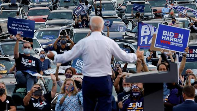 FILE PHOTO: Democratic U.S. presidential nominee and former Vice President Joe Biden attends a campaign stop in Atlanta, Georgia, U.S. October 27, 2020. REUTERS/Brian Snyder/File Photo(REUTERS) FILE PHOTO: Democratic U.S. presidential nominee and former Vice President Joe Biden attends a campaign stop in Atlanta, Georgia, U.S. October 27, 2020. REUTERS/Brian Snyder/File Photo(REUTERS)