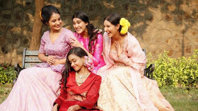 Luxe fabrics such as brocade and handwoven silk go well with the festive vibes. For a modern twist, go for a peplum kurti teamed with lehenga or a ruffled dupatta. Along with cheery reds and pinks, give a shot to pastels as well. (Shyam Arora) Luxe fabrics such as brocade and handwoven silk go well with the festive vibes. For a modern twist, go for a peplum kurti teamed with lehenga or a ruffled dupatta. Along with cheery reds and pinks, give a shot to pastels as well. (Shyam Arora)