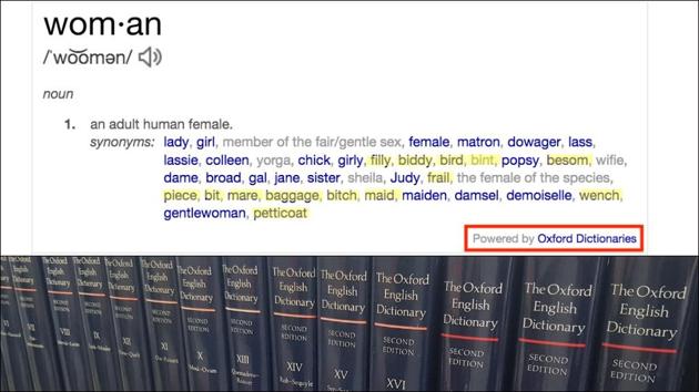 Oxford Dictionary amends definition of ‘woman’ after massive criticism on sexist reference(Twitter/BBMbreaksthru/OED)