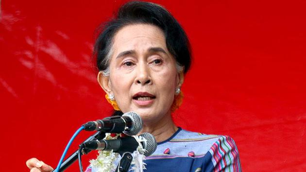 Suu Kyi’s National League for Democracy party won the last elections in 2015 in a landslide, ending more than five decades of military-dictated rule in the country.(AP photo)