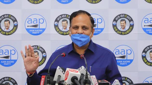 Satyendar Jain said laxity on the part of the people was a reason for the spike in new cases.(HT Photo)