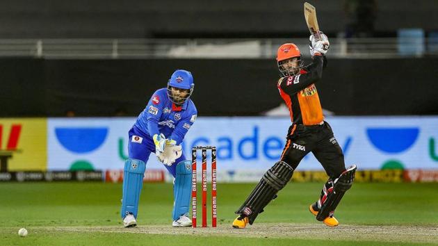 Wriddhiman Saha of Sunrisers Hyderabad plays a shot during Indian Premier League (IPL) match between the Sunrisers Hyderabad and the Delhi Capitals, at the Dubai International Cricket Stadium in Dubai. (PTI) Wriddhiman Saha of Sunrisers Hyderabad plays a shot during Indian Premier League (IPL) match between the Sunrisers Hyderabad and the Delhi Capitals, at the Dubai International Cricket Stadium in Dubai. (PTI)