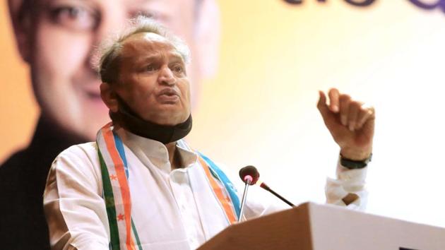 Rajasthan CM Ashok Gehlot launched a scathing attack on the Centre over demonetisation and GST. (HT Photo) Rajasthan CM Ashok Gehlot launched a scathing attack on the Centre over demonetisation and GST. (HT Photo)