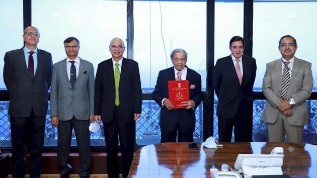 15th Finance Commission chairman NK Singh with other members after conclusion of their deliberations on the report for the year 2021-2022 to 2025-2026 on October 30. (PTI file) 15th Finance Commission chairman NK Singh with other members after conclusion of their deliberations on the report for the year 2021-2022 to 2025-2026 on October 30. (PTI file)