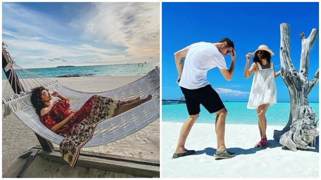 After she wrapped up the shoot of her Tamil film with Vijay Sethupathy, Taapsee Pannu flew to Maldives with her sister Shagun and cousin Evania. They were joined by the actor’s rumoured boyfriend, badminton player Mathias Boe. After a brief getaway, she is now shooting for Rashmi Rocket.