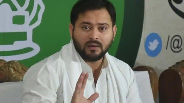 RJD leader Tejashwi Yadav was referred to as the chief minister of Bihar a little too soon on posters put by the party workers on his birthday.(Parwaz Khan / Hindustan Times)