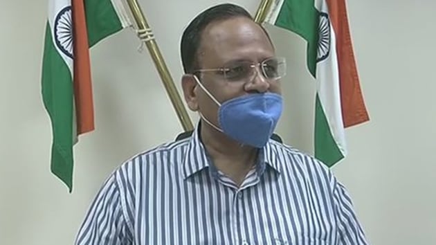 Delhi health minster Satyendar Jain attributed the rising number of cases to the fact that many people were still not wearing face masks.(ANI Twitter)