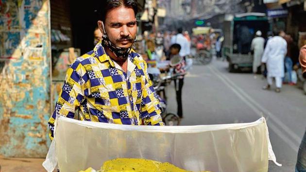 Roaming about in Galli Chooriwallan, Sanjay Kumar explains he is from Chandausi in UP.