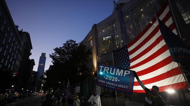 Supporters of President Donald Trump protest outside the Pennsylvania Convention Center in Philadelphia, Sunday, Nov. 8, 2020, a day after the 2020 election was called for Democrat Joe Biden. (AP Photo/Rebecca Blackwell)(AP) Supporters of President Donald Trump protest outside the Pennsylvania Convention Center in Philadelphia, Sunday, Nov. 8, 2020, a day after the 2020 election was called for Democrat Joe Biden. (AP Photo/Rebecca Blackwell)(AP)