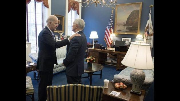 The image shows Joe Biden and Mike Pence.(Twitter/@VP44) The image shows Joe Biden and Mike Pence.(Twitter/@VP44)