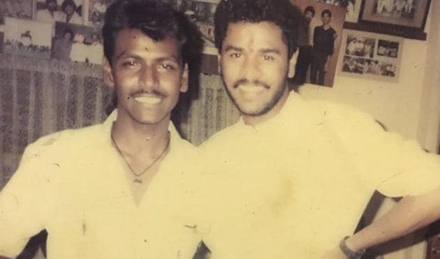 Raghava Lawrence with Prabhudeva in an old picture.