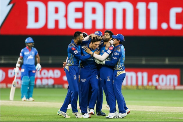 Mumbai Indians celebrate. (IPL/Twitter)