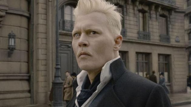 Johnny Depp as Gellert Grindelwald in the Fantastic Beasts series.