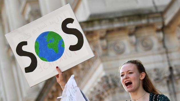 In a speech on Saturday, Joe Biden identified the climate crisis as one of his top priorities, saying Americans must marshal the “forces of science” in the “battle to save our planet.”(AFP)