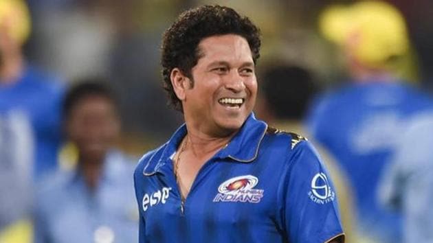 Former Mumbai Indians cricketer Sachin Tendulkar during the Indian Premier League 2019 final cricket match between Chennai Super Kings (CSK) and Mumbai Indians (MI), at Rajiv Gandhi International Cricket Stadium in Hyderabad. (PTI) Former Mumbai Indians cricketer Sachin Tendulkar during the Indian Premier League 2019 final cricket match between Chennai Super Kings (CSK) and Mumbai Indians (MI), at Rajiv Gandhi International Cricket Stadium in Hyderabad. (PTI)