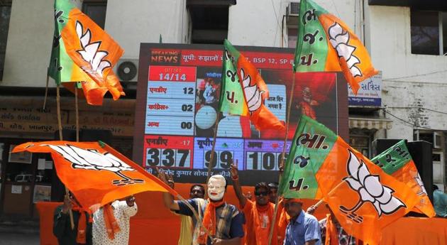 The ruling BJP is leading in all the seven seats.(Siddharaj Solanki / Hindustan Times photo for representation) The ruling BJP is leading in all the seven seats.(Siddharaj Solanki / Hindustan Times photo for representation)