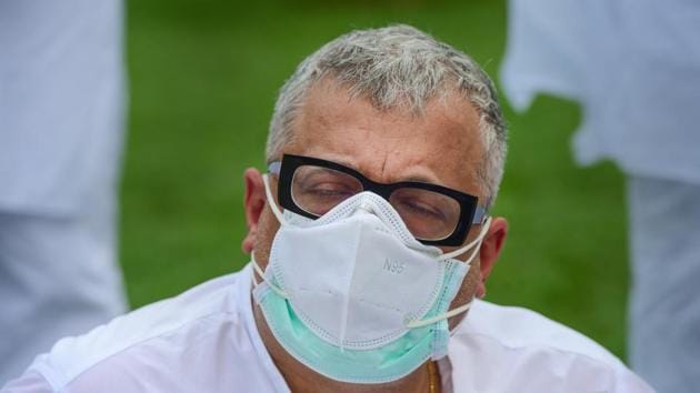 TMC MP Derek O'Brien during ongoing Monsoon Session of Parliament, in New Delhi.(PTI)