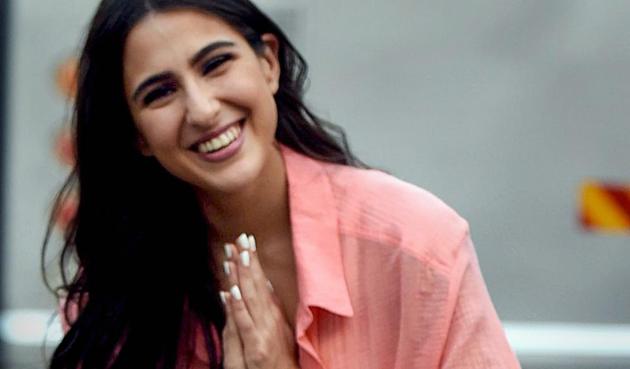 Sara Ali Khan during the promotion of upcoming film Coolie No 1 in Mumbai on Sunday. (PTI) Sara Ali Khan during the promotion of upcoming film Coolie No 1 in Mumbai on Sunday. (PTI)