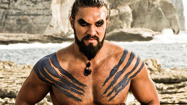 Jason Momoa as Khal Drogo in a still from Game of Thrones. Jason Momoa as Khal Drogo in a still from Game of Thrones.