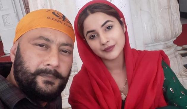 Shehnaaz Gill with her father Santosh Singh Sukh.