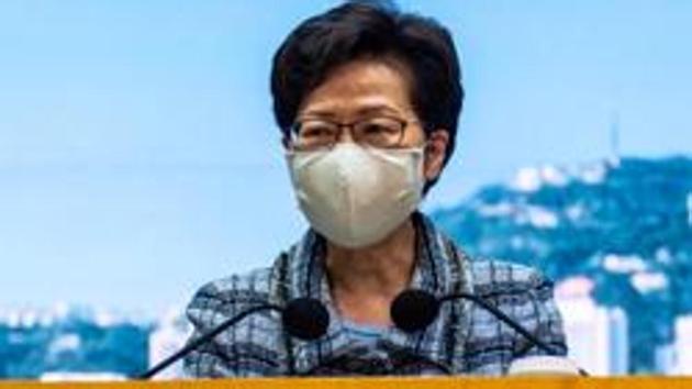 Hong Kong leader Carrie Lam is expected to hold a news conference later Wednesday to address the disqualifications. (Bloomberg file photo) Hong Kong leader Carrie Lam is expected to hold a news conference later Wednesday to address the disqualifications. (Bloomberg file photo)