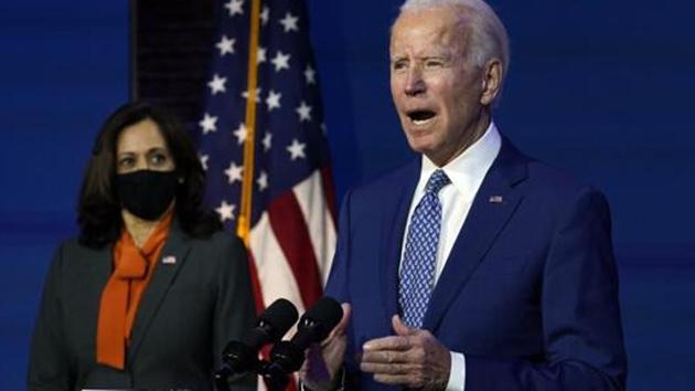US President-elect Joe Biden with Vice President-elect Kamala Harris. (AP) US President-elect Joe Biden with Vice President-elect Kamala Harris. (AP)