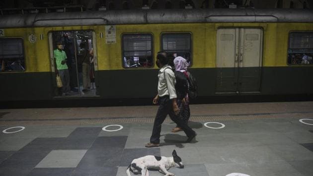 Railway authorities requested passengers follow all Covid-19 protocols and also made wearing of masks mandatory for entering stations or trains. (Samir Jana/HT Photo) Railway authorities requested passengers follow all Covid-19 protocols and also made wearing of masks mandatory for entering stations or trains. (Samir Jana/HT Photo)