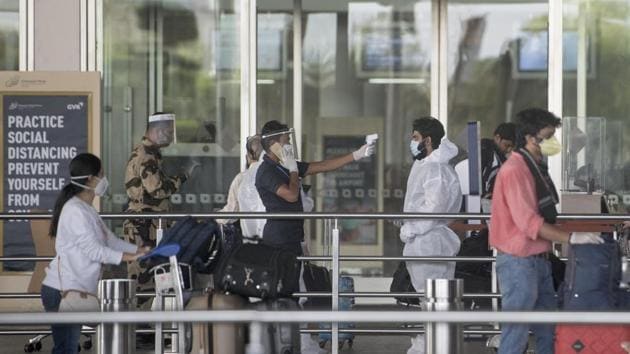 As Covid-19 cases have started to decline across the country, the civil aviation ministry on Wednesday allowed airlines to extend their operation to 70% of their capacity (HT Photo) As Covid-19 cases have started to decline across the country, the civil aviation ministry on Wednesday allowed airlines to extend their operation to 70% of their capacity (HT Photo)