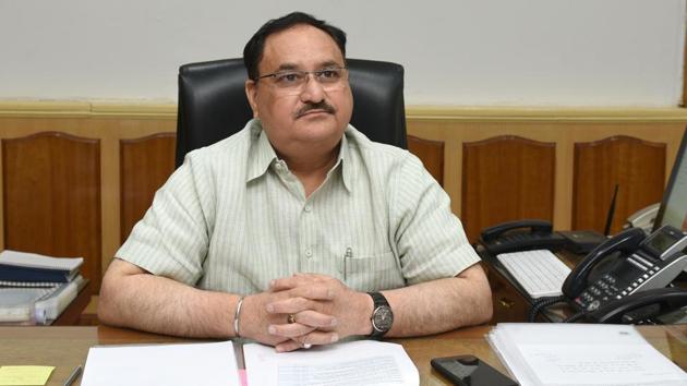 BJP chief JP Nadda(Arvind Yadav/HT photo)