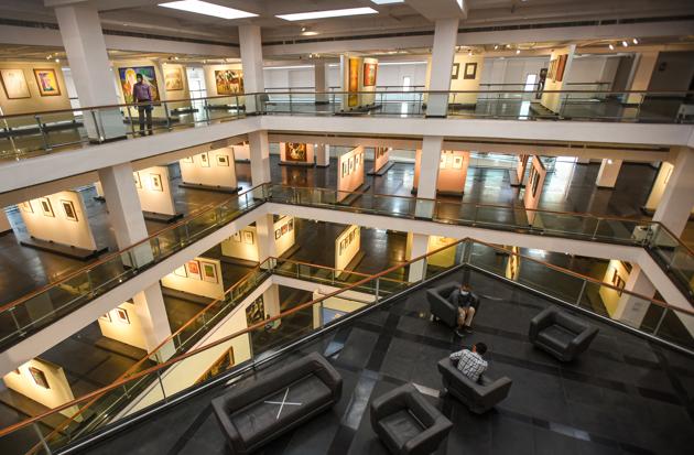 View of the many stories on the National Gallery of Modern Art after its reopening amid the coronavirus outbreak, in New Delhi, India, on Tuesday, November 10, 2020. (Amal KS/HT PHOTO) View of the many stories on the National Gallery of Modern Art after its reopening amid the coronavirus outbreak, in New Delhi, India, on Tuesday, November 10, 2020. (Amal KS/HT PHOTO)