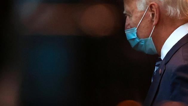 US President-elect Joe Biden departs after spending the day at the theater serving as his transition headquarters in Wilmington, Delaware.(Reuters) US President-elect Joe Biden departs after spending the day at the theater serving as his transition headquarters in Wilmington, Delaware.(Reuters)