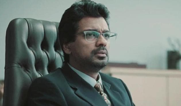 Nikhil Dwivedi as Tyagi in Scam 1992.