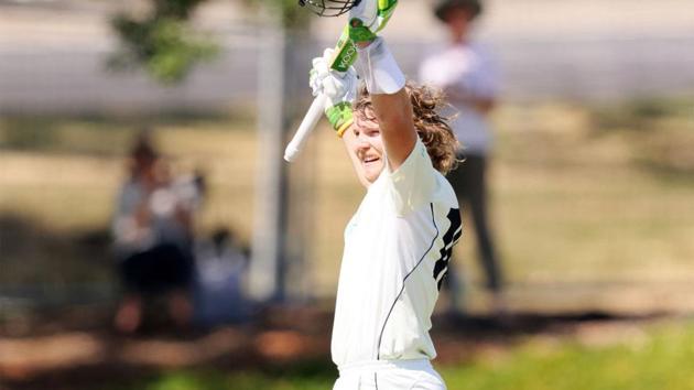 Will Pucovski celebrates his century for Victoria. (Getty Images) Will Pucovski celebrates his century for Victoria. (Getty Images)
