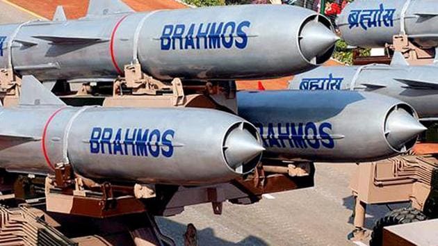 BrahMos missiles on display during the Republic Day parade.(HT file photo)