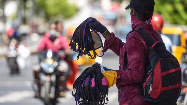 The study revealed that the droplets escape unfiltered through the valve of an N95 mask.(PTI file photo) The study revealed that the droplets escape unfiltered through the valve of an N95 mask.(PTI file photo)