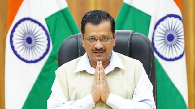 Delhi Chief Minister Arvind Kejriwal addressing a press conference.(HT Photo) Delhi Chief Minister Arvind Kejriwal addressing a press conference.(HT Photo)