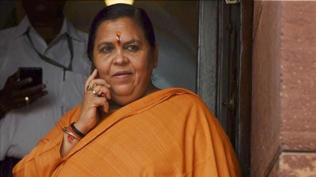 Uma Bharti said Tejashwi Yadav was not experienced enought to lead Bihar yet.(PTI File Photo)