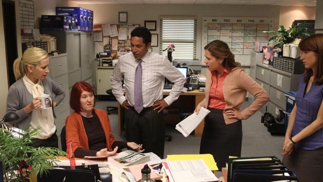 If only our workplaces were more like The Office, where sales targets are met despite the workplace disasters, which are bad enough in the American version of the show (above), but worse in the British one.(Image courtesy NBC) If only our workplaces were more like The Office, where sales targets are met despite the workplace disasters, which are bad enough in the American version of the show (above), but worse in the British one.(Image courtesy NBC)