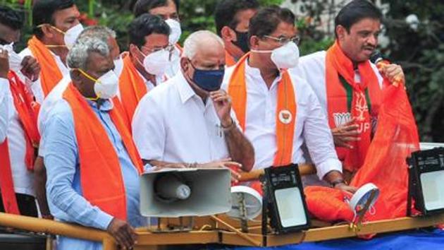 Karnataka chief minister BS Yediyurappa had promised to expand the state cabinet after the by-polls , won by the BJP. (PTI Photo) Karnataka chief minister BS Yediyurappa had promised to expand the state cabinet after the by-polls , won by the BJP. (PTI Photo)