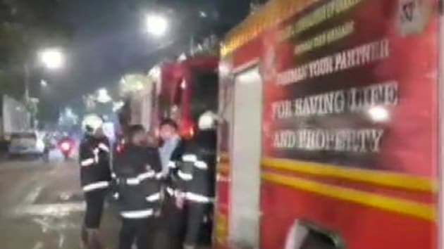 The fire was brought under control and no casualties were reported.(ANI/Twitter) The fire was brought under control and no casualties were reported.(ANI/Twitter)