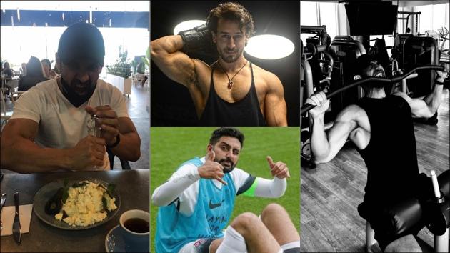 John Abraham’s fitness enthusiasm leaves Tiger Shroff-Abhishek Bachchan impressed(Instagram/thejohnabraham/tigerjackieshroff/bachchan)