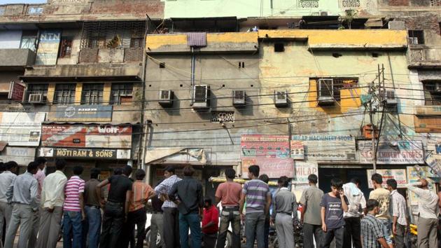 GB Road, which connects Ajmeri Gate to Lahori Gate near Old Delhi, has around 85 brothels, which employ around 2,500 women as sex workers.(HT PHOTO/SONU MEHTA)