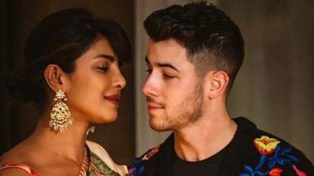 Priyanka Chopra with Nick Jonas on Diwali.